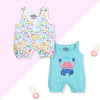 BABY GIRLS BODYSUIT WHITE AND AQUA BLUE