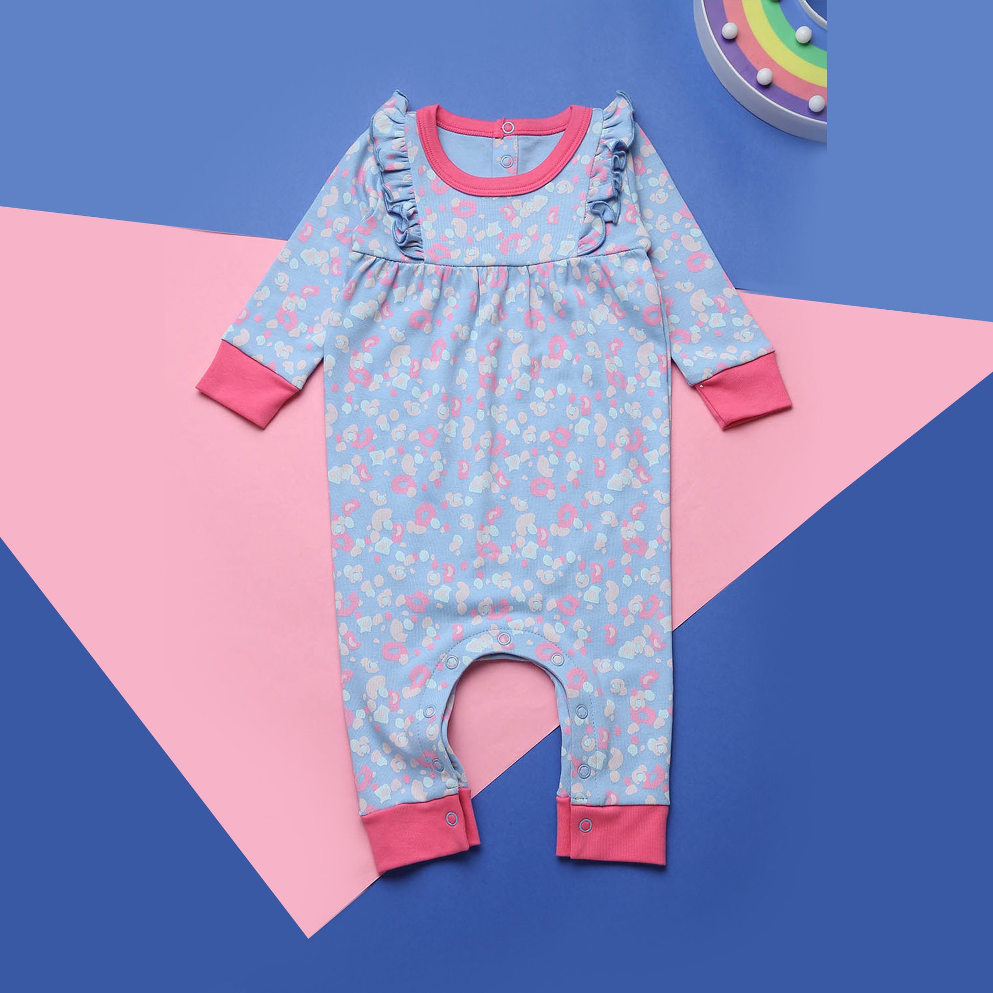 BUBBLE AOP GIRLS SLEEPSUIT