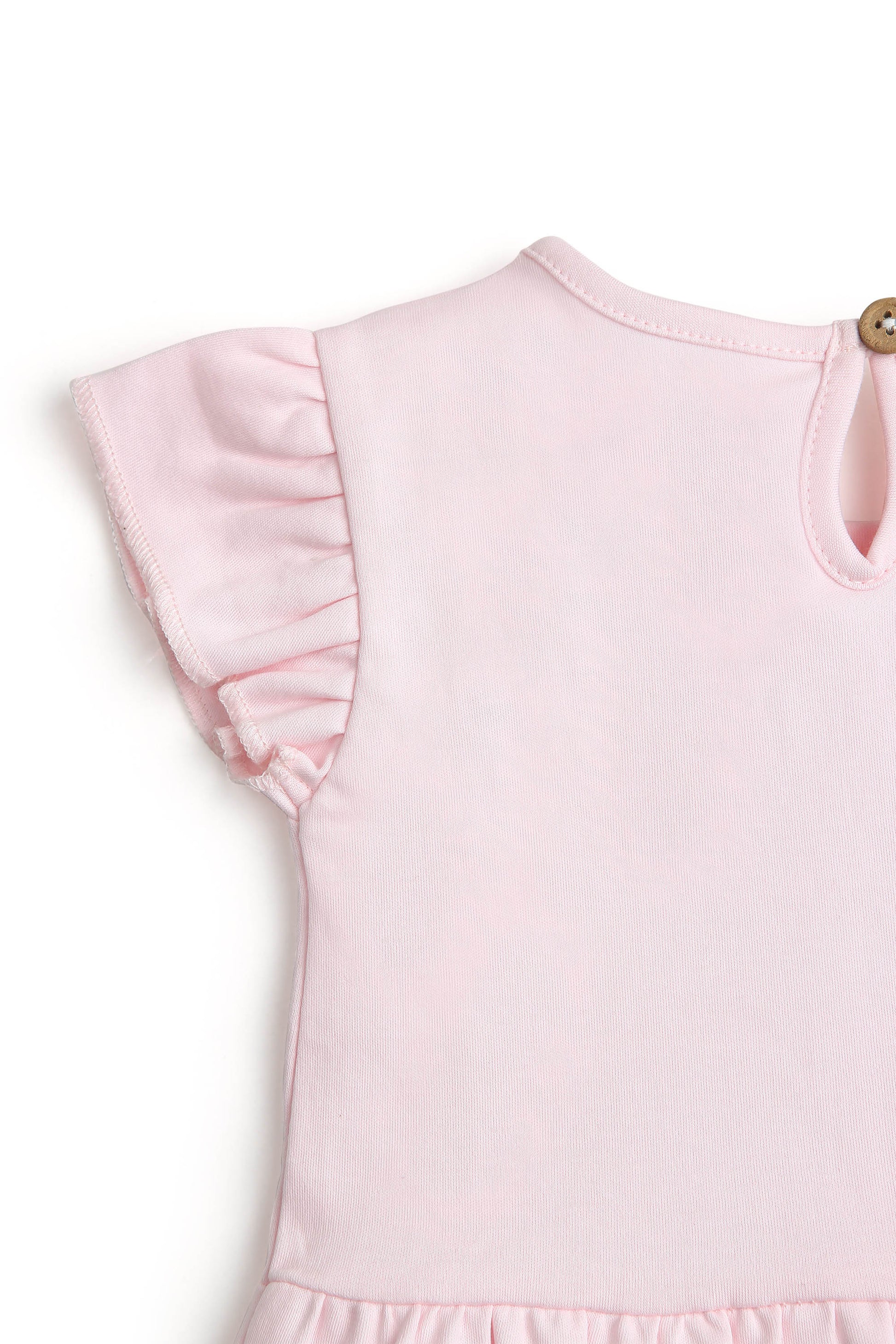 GIRLS PINK RUFFLE TSHIRT