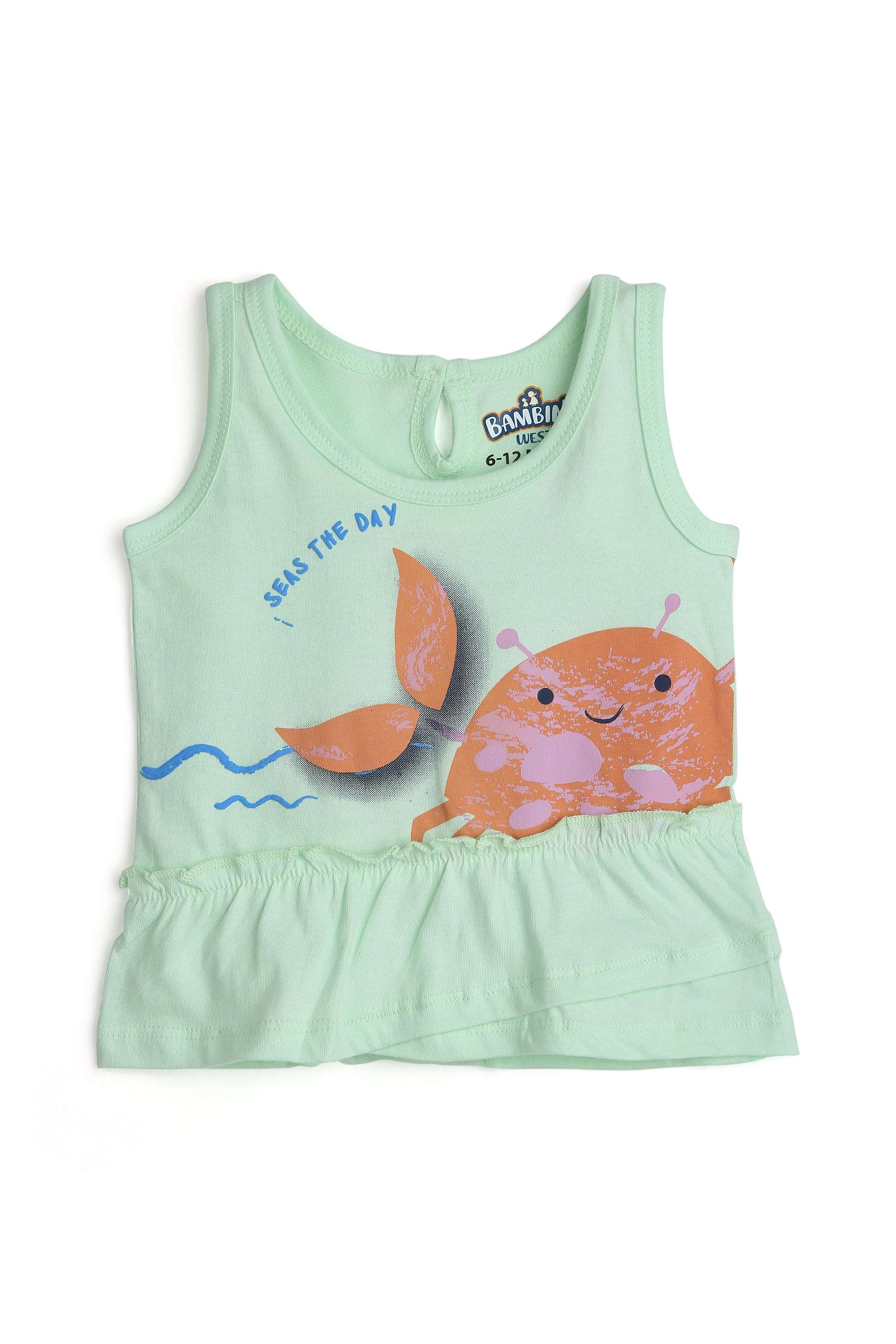 AQUA GIRLS CRAB FRILL TSHIRT