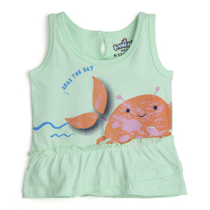 AQUA GIRLS CRAB FRILL TSHIRT