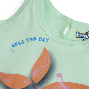 AQUA GIRLS CRAB FRILL TSHIRT